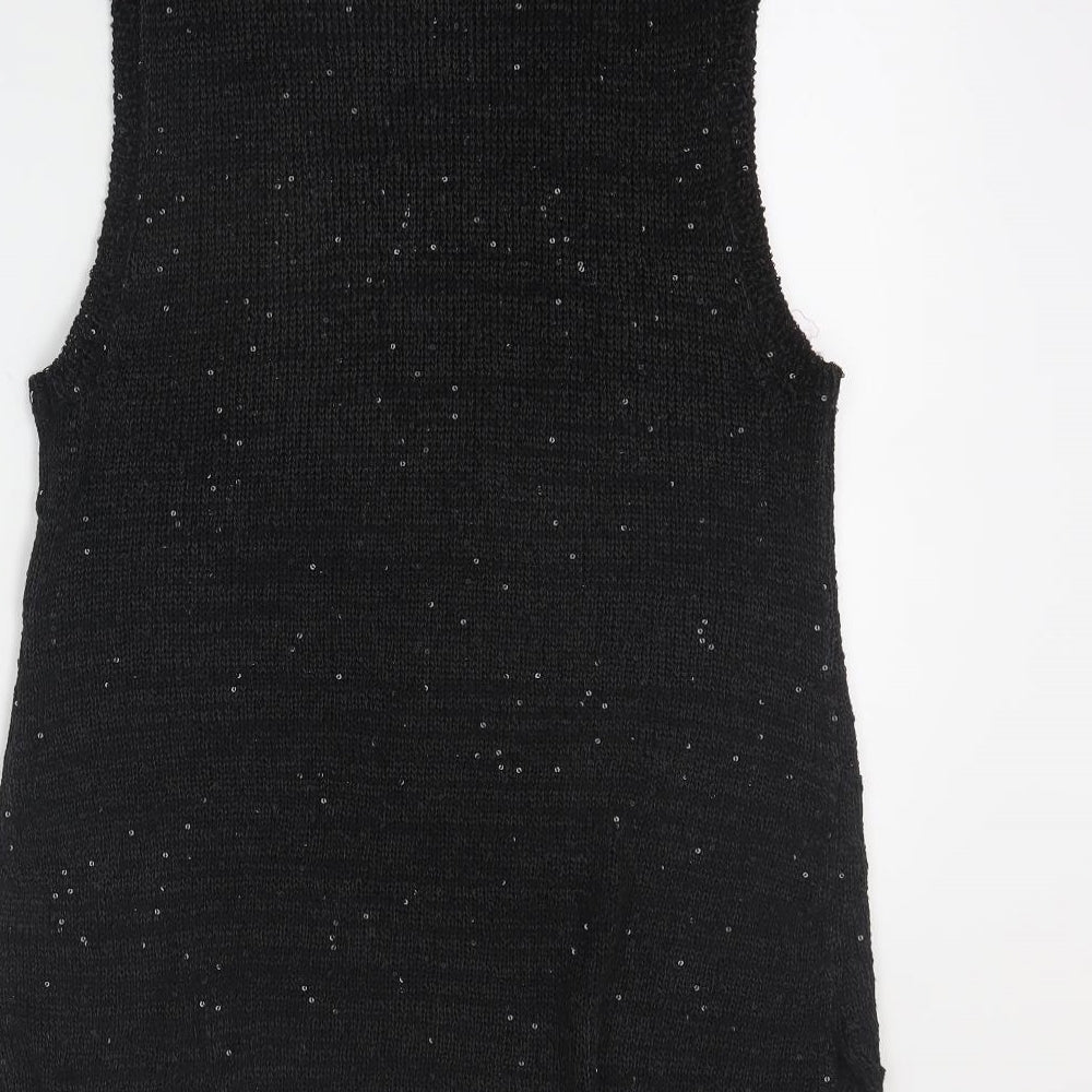 Innocence Womens Black Polyester Basic Tank Size 12 Round Neck