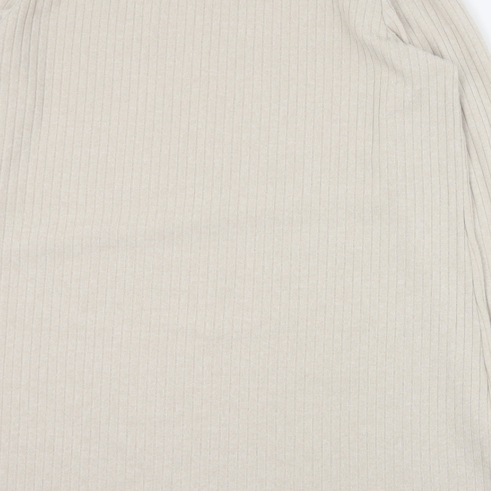 Beloved Womens Beige Round Neck Polyester Pullover Jumper Size 2XL