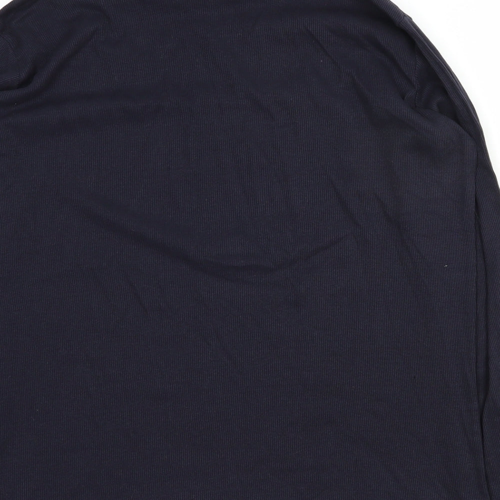New Look Womens Blue Roll Neck Cotton Pullover Jumper Size 18