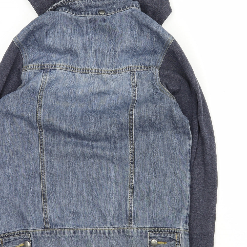 Inflex Womens Blue Jacket Coat Size XS Snap