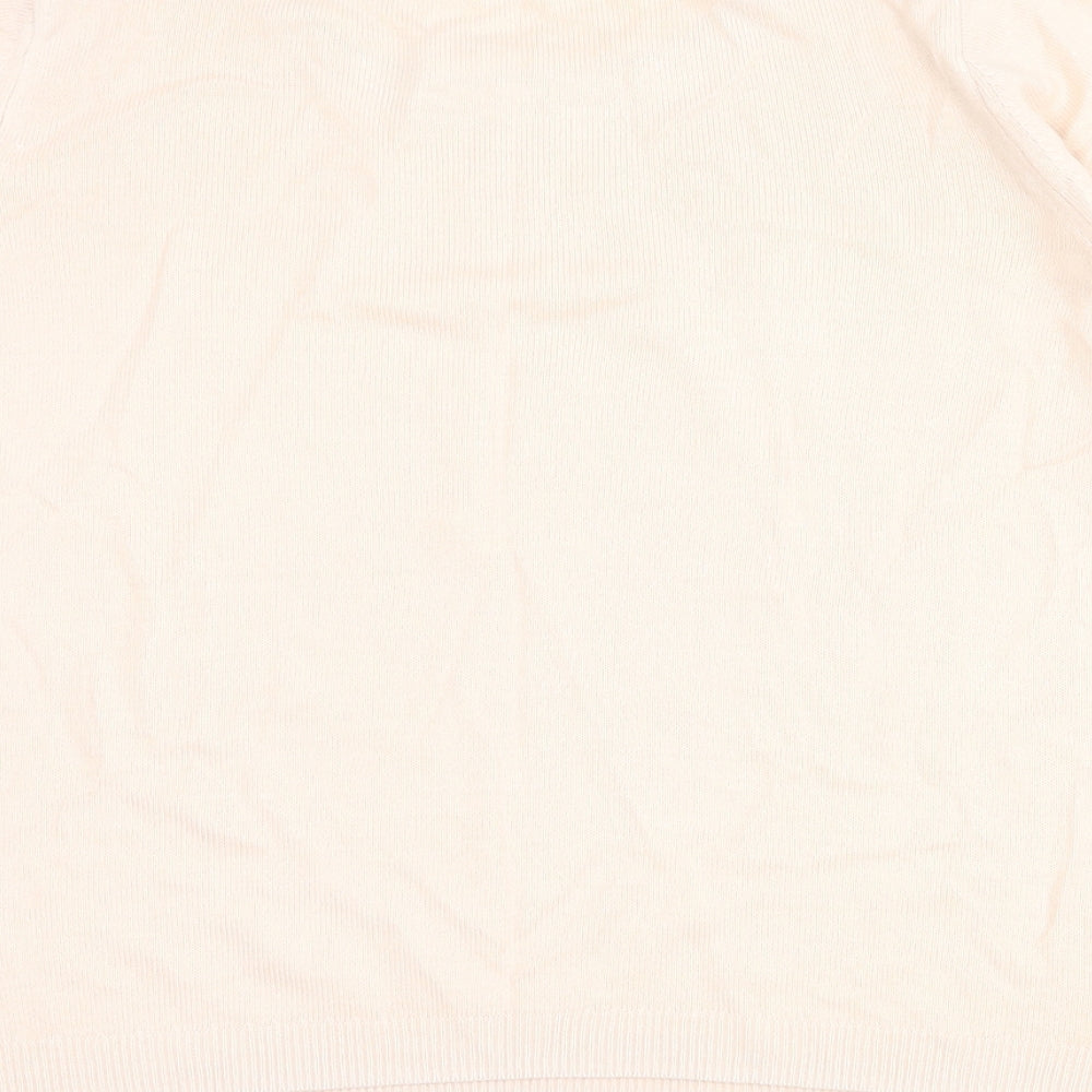 Marks & Spencer Womens Pink Round Neck Acrylic Pullover Jumper Size 10