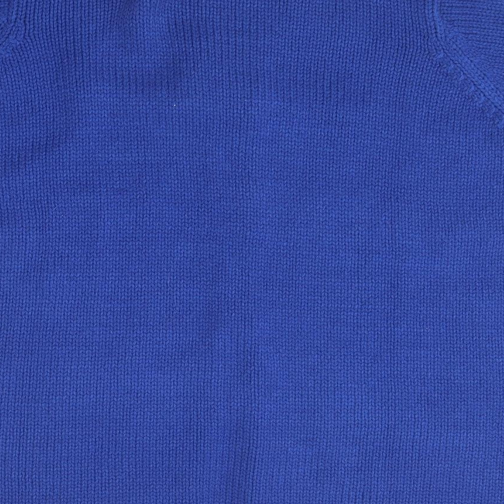 Wardrobe Womens Blue Round Neck Acrylic Cardigan Jumper Size 12 - 12/14