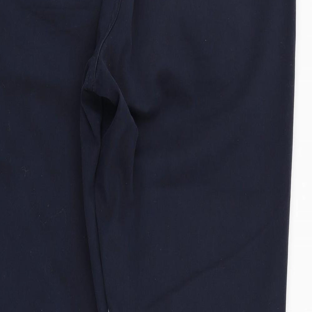 F&F Womens Blue Cotton Chino Trousers Size 34 in L27 in Regular