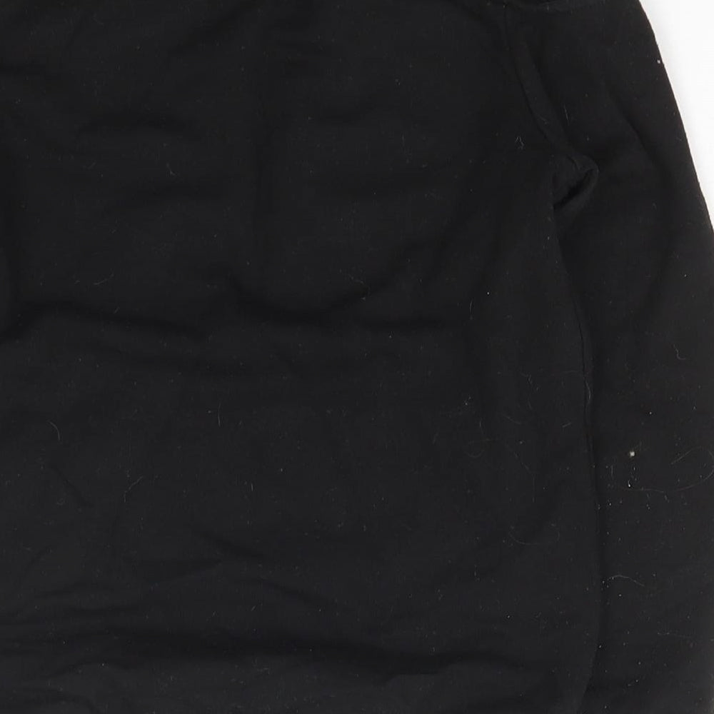 Pep&co Girls Black Scoop Neck Polyester Pullover Jumper Size 9-10 Years Pullover - Squad Goal