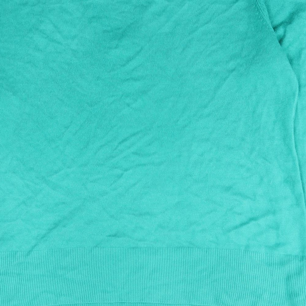 Collection Womens Green V-Neck Acrylic Pullover Jumper Size 18 - Debenhams