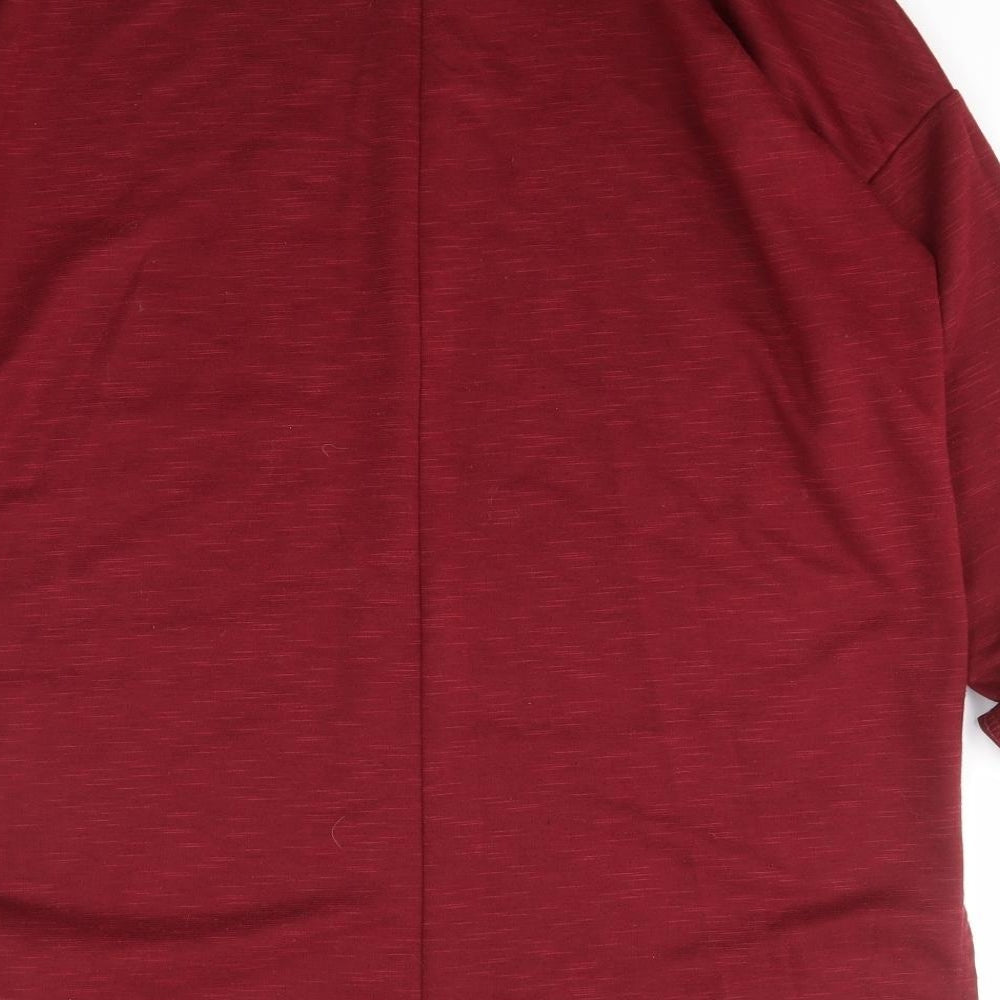 Primark Womens Red Scoop Neck Polyester Pullover Jumper Size M
