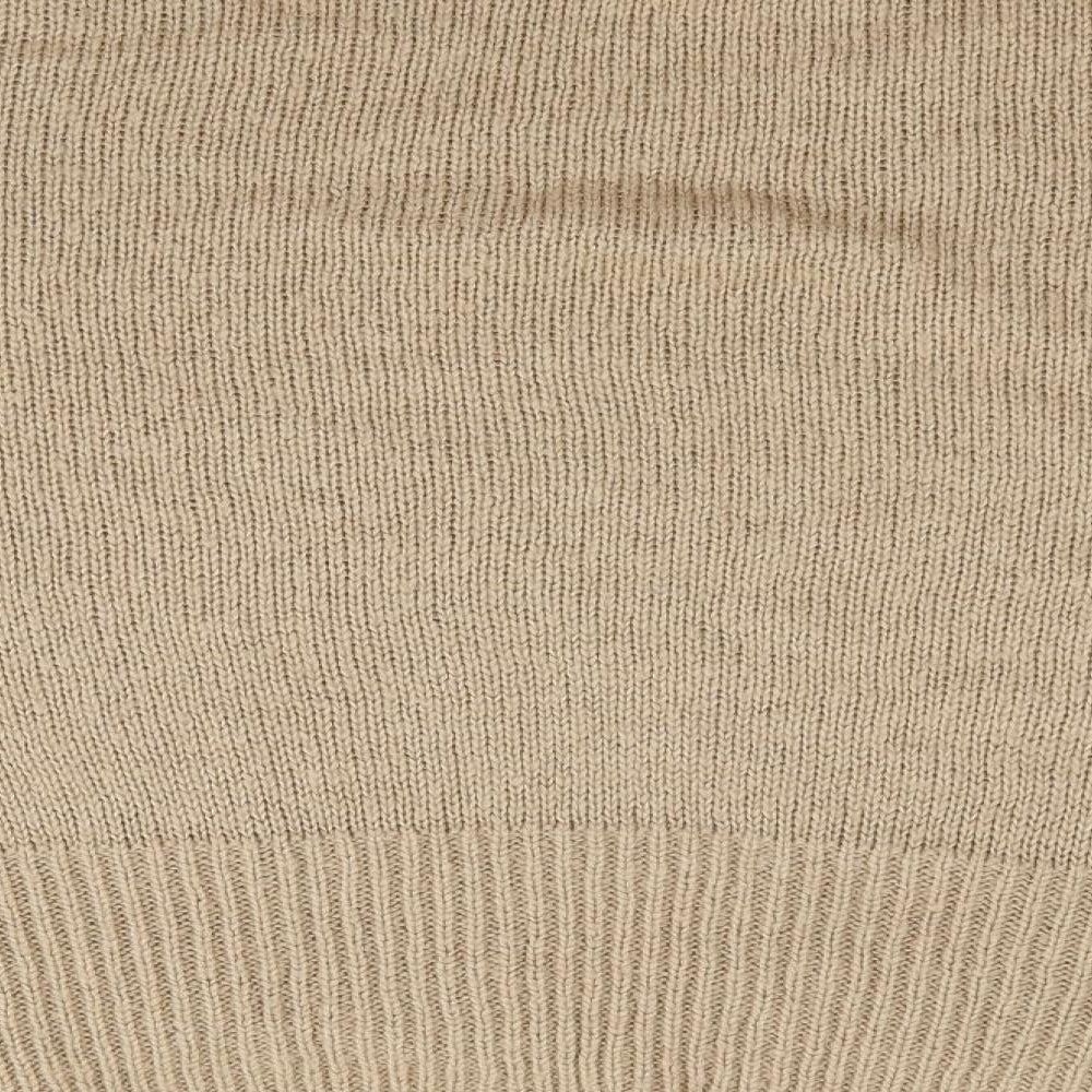 New Look Womens Beige Crew Neck Acrylic Pullover Jumper Size L