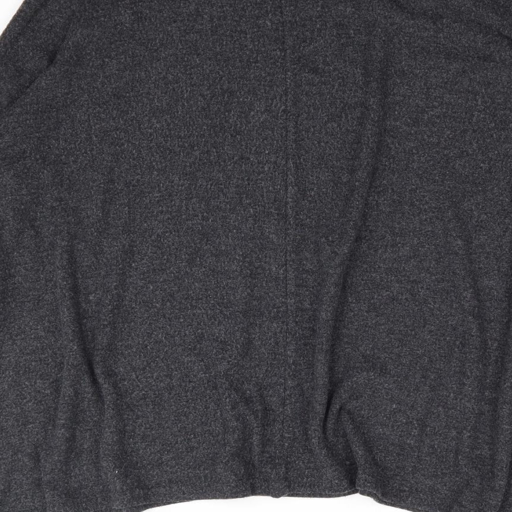 River Island Womens Grey Viscose Jersey T-Shirt Size 8 Round Neck - Hanky Hem