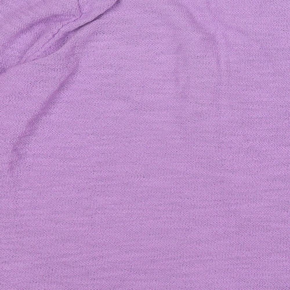 FAY LOUISE Womens Purple V-Neck Acrylic Pullover Jumper Size XL