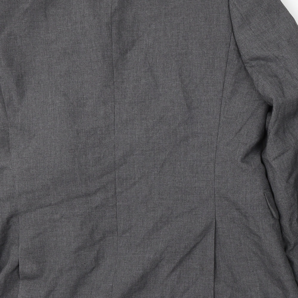Jack Reid Mens Grey Polyester Jacket Suit Size 40