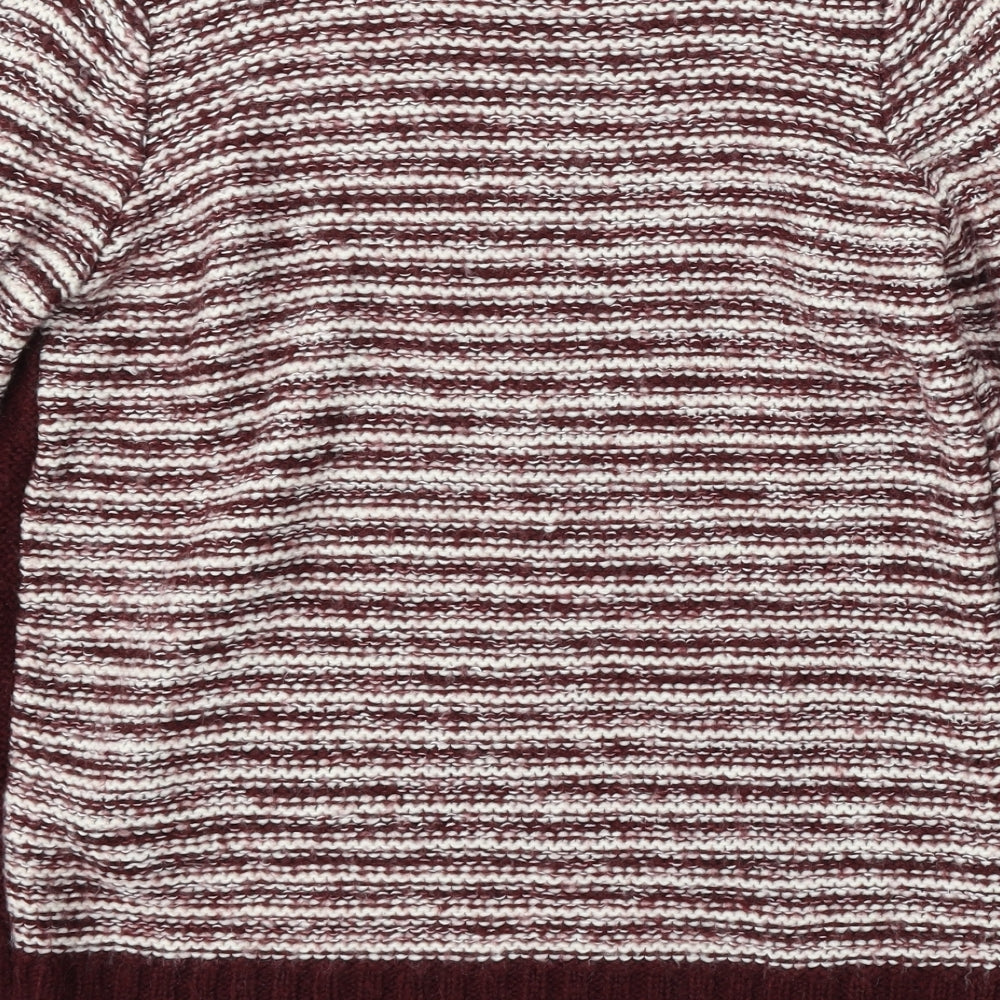 New Look Womens Multicoloured Round Neck Acrylic Pullover Jumper Size 12