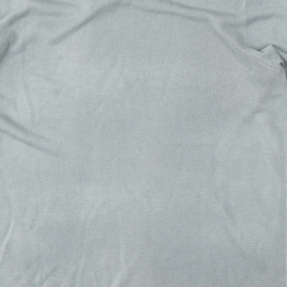 Papaya Womens Blue Round Neck Acrylic Pullover Jumper Size XL