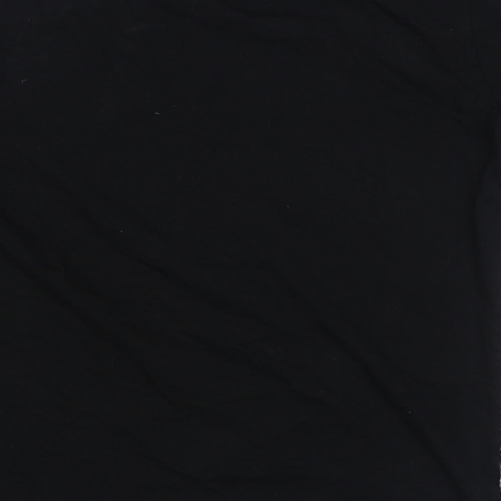River Island Womens Black Polyester Basic T-Shirt Size 8 Round Neck