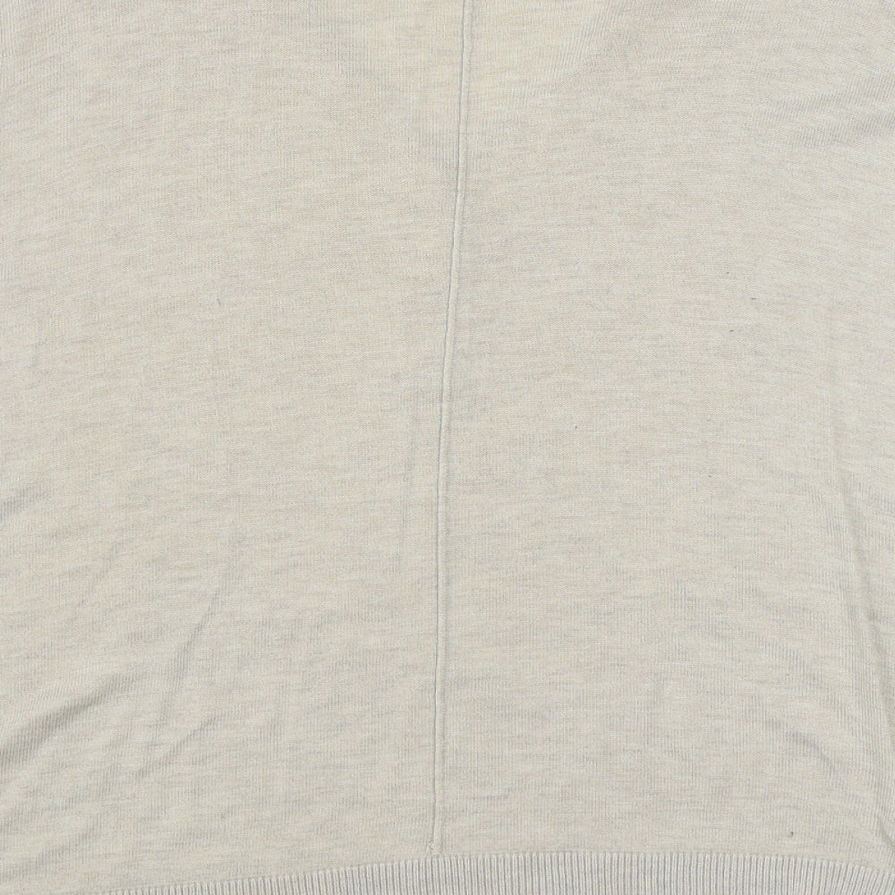 NEXT Womens Beige V-Neck Viscose Cardigan Jumper Size M