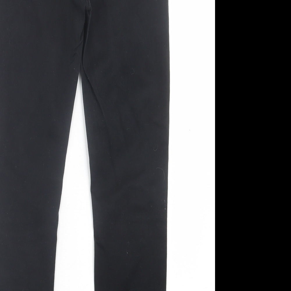 Marks and Spencer Womens Black Cotton Skinny Jeans Size 10 L27 in Regular Button