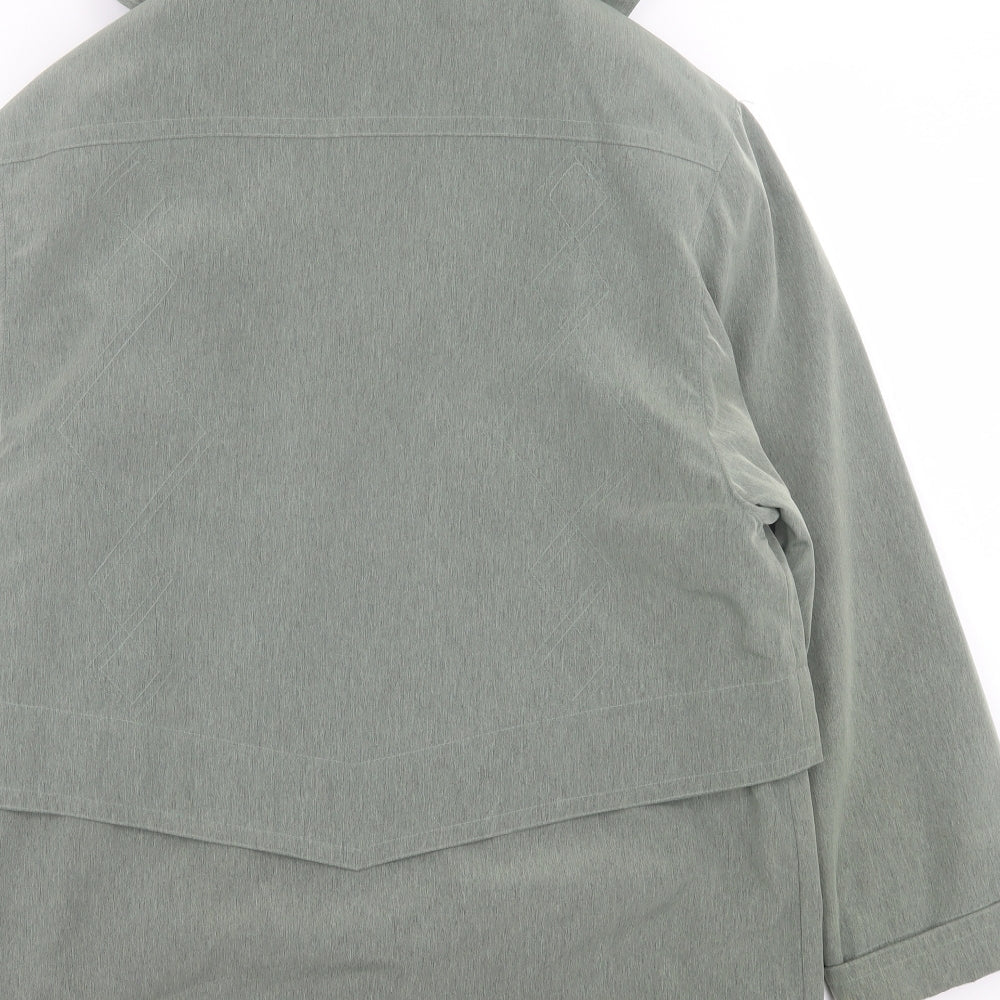 Gold Womens Green Jacket Coat Size M Zip