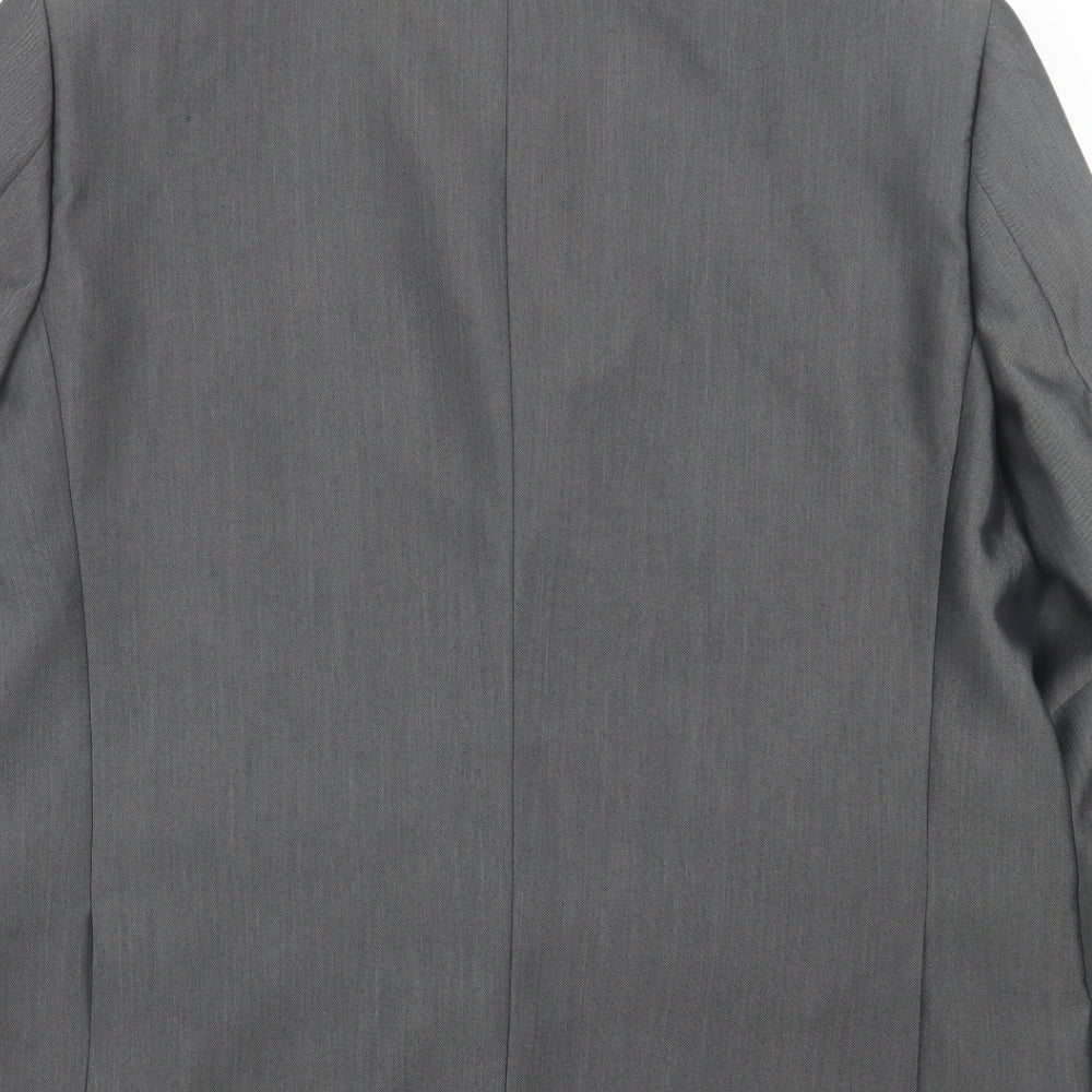 Aspen & Court Mens Grey Polyester Jacket Suit Jacket Size 40