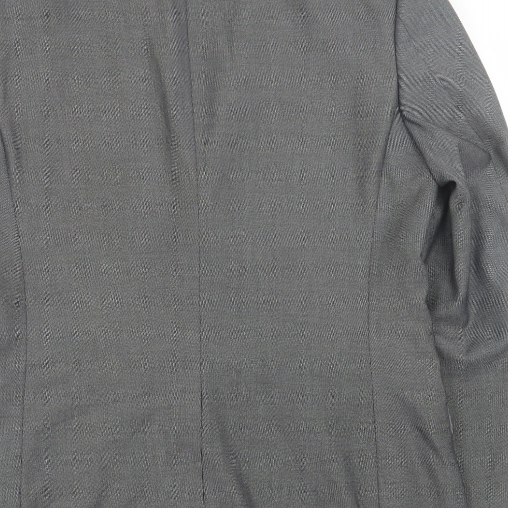 George Mens Grey Polyester Jacket Suit Jacket Size 38