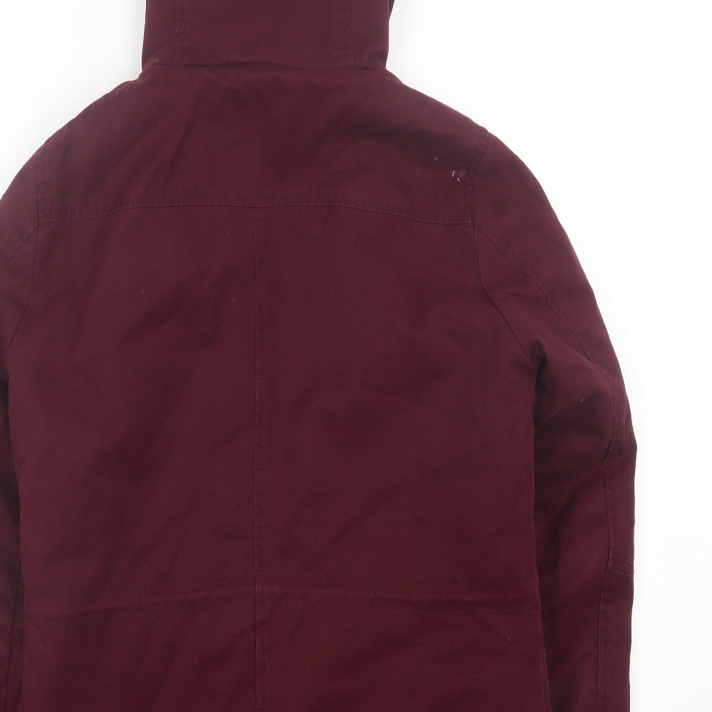 Topshop Womens Purple Jacket Coat Size 8 Zip