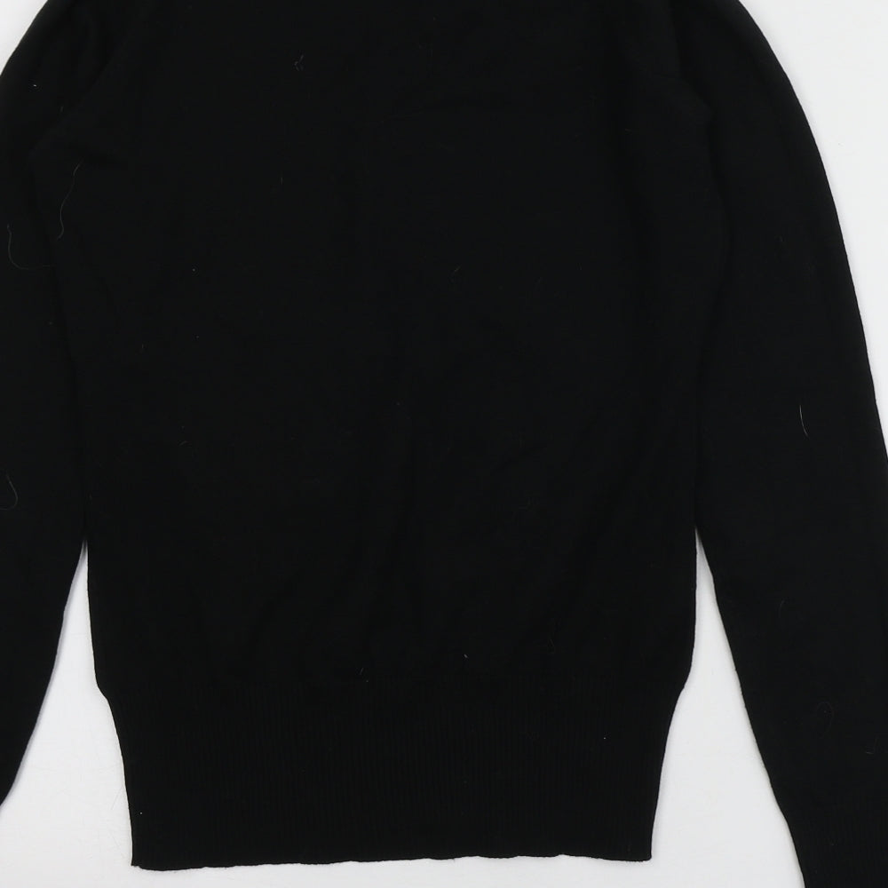 Piaza Italia Womens Black Round Neck Acrylic Pullover Jumper Size M