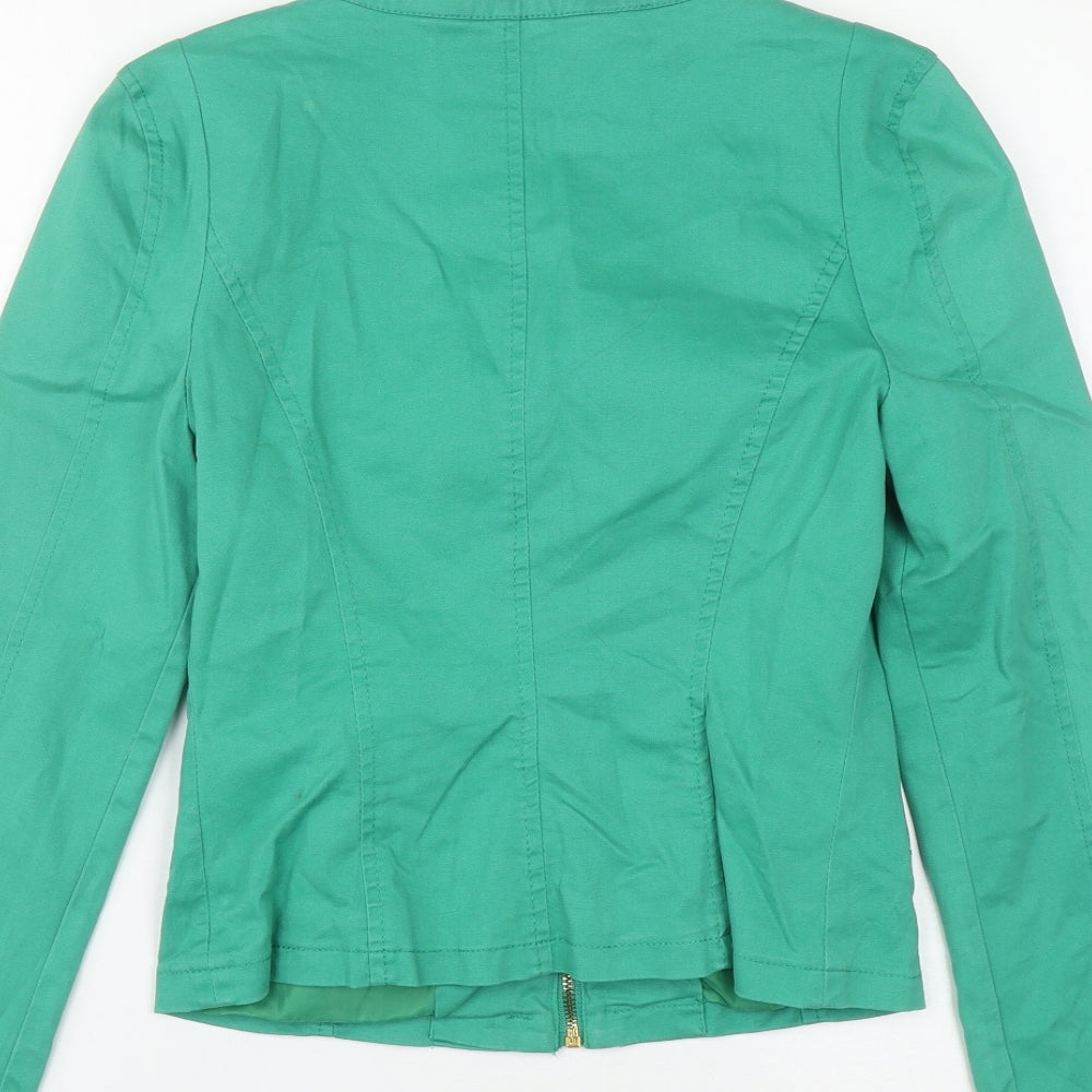 Attentif Womens Green Jacket Size 8 Zip