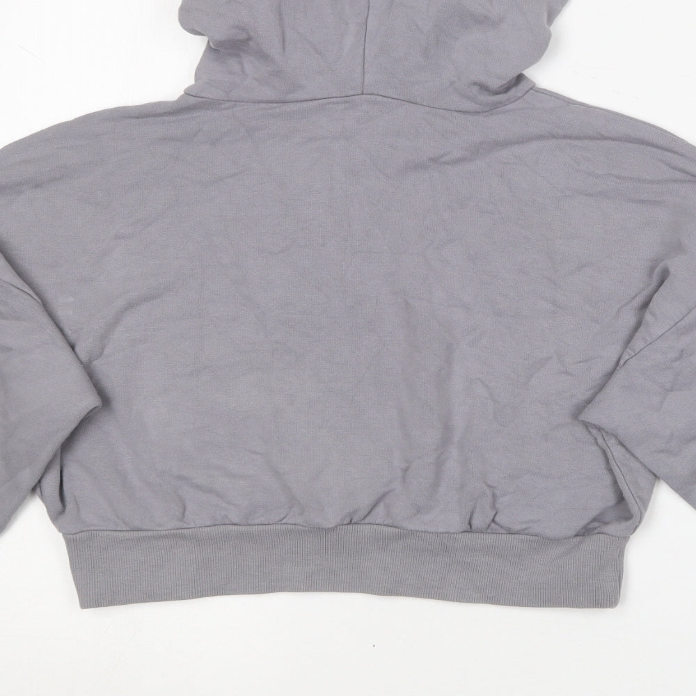 ASOS Womens Grey Polyester Pullover Hoodie Size 10