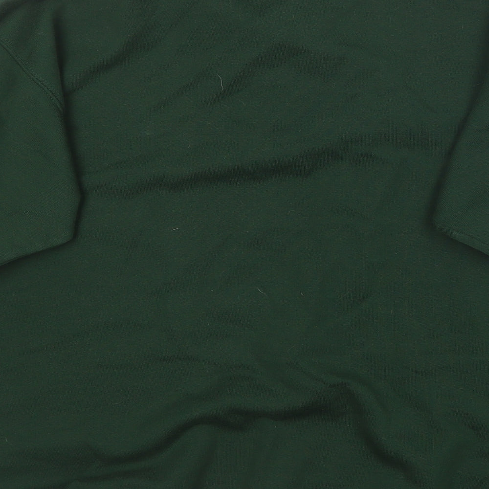 Whytes Mens Green Collared Acrylic Pullover Jumper Size S