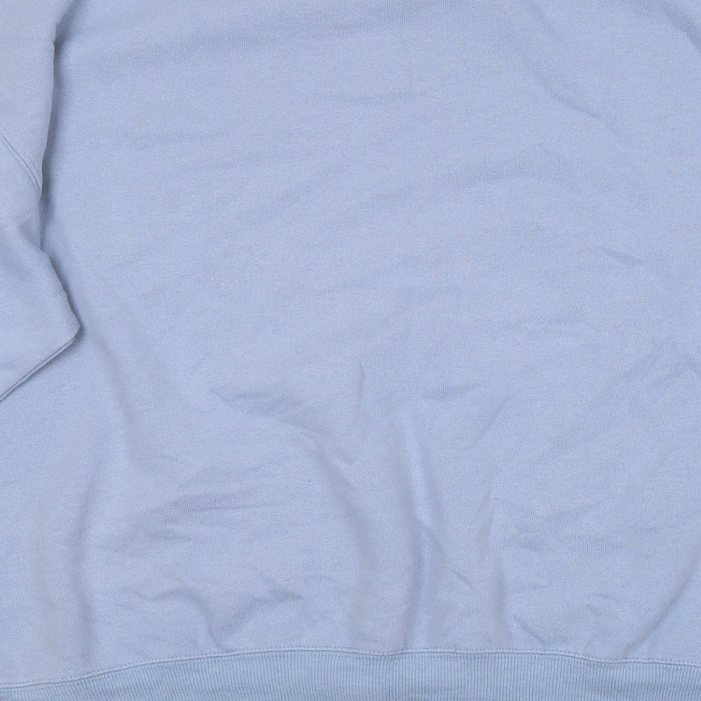 New Look Womens Blue Round Neck Cotton Pullover Jumper Size M