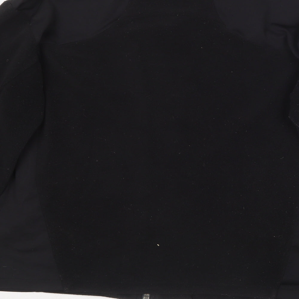 DOMYOS Womens Black Collared Polyester Full Zip Jumper Size M