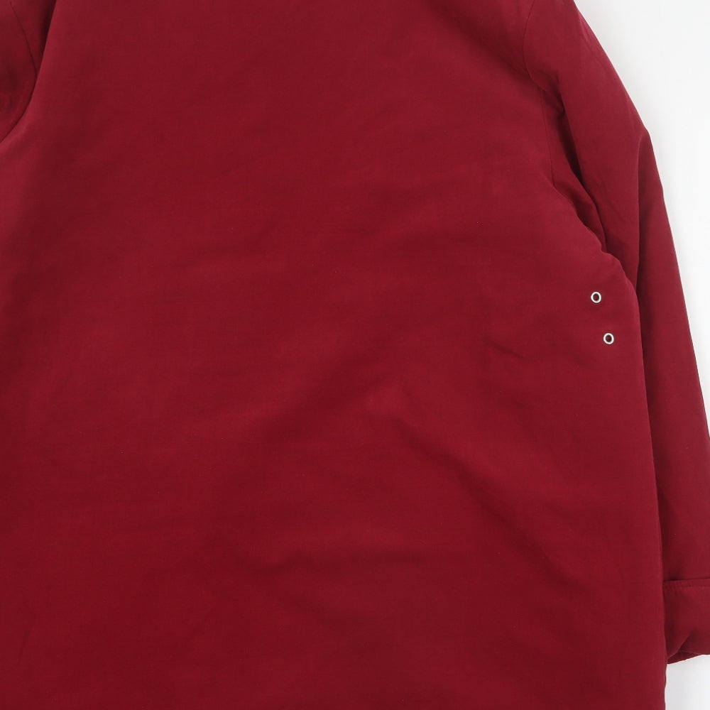 Classics Womens Red Pea Coat Coat Size 18 Zip