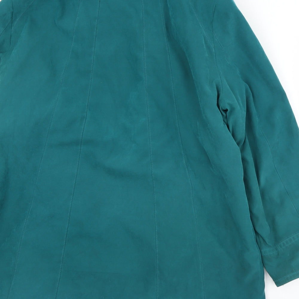 Bonmarché Womens Green Overcoat Coat Size M Zip