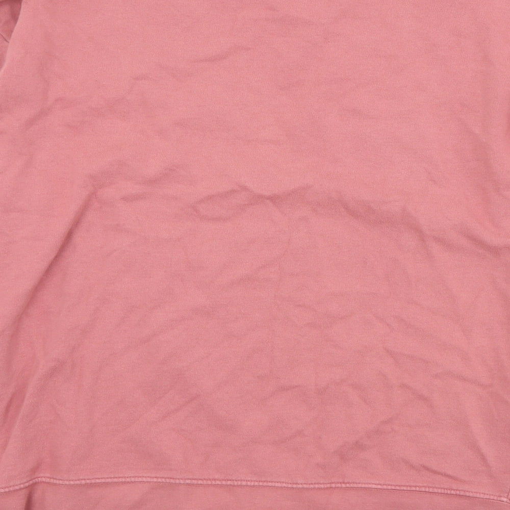 Topshop Womens Pink Cotton Pullover Sweatshirt Size M - Michigan