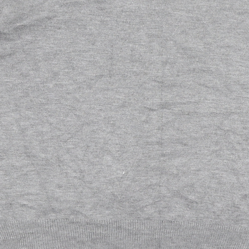 Atmosphere Womens Grey Round Neck Polyester Cardigan Jumper Size 12