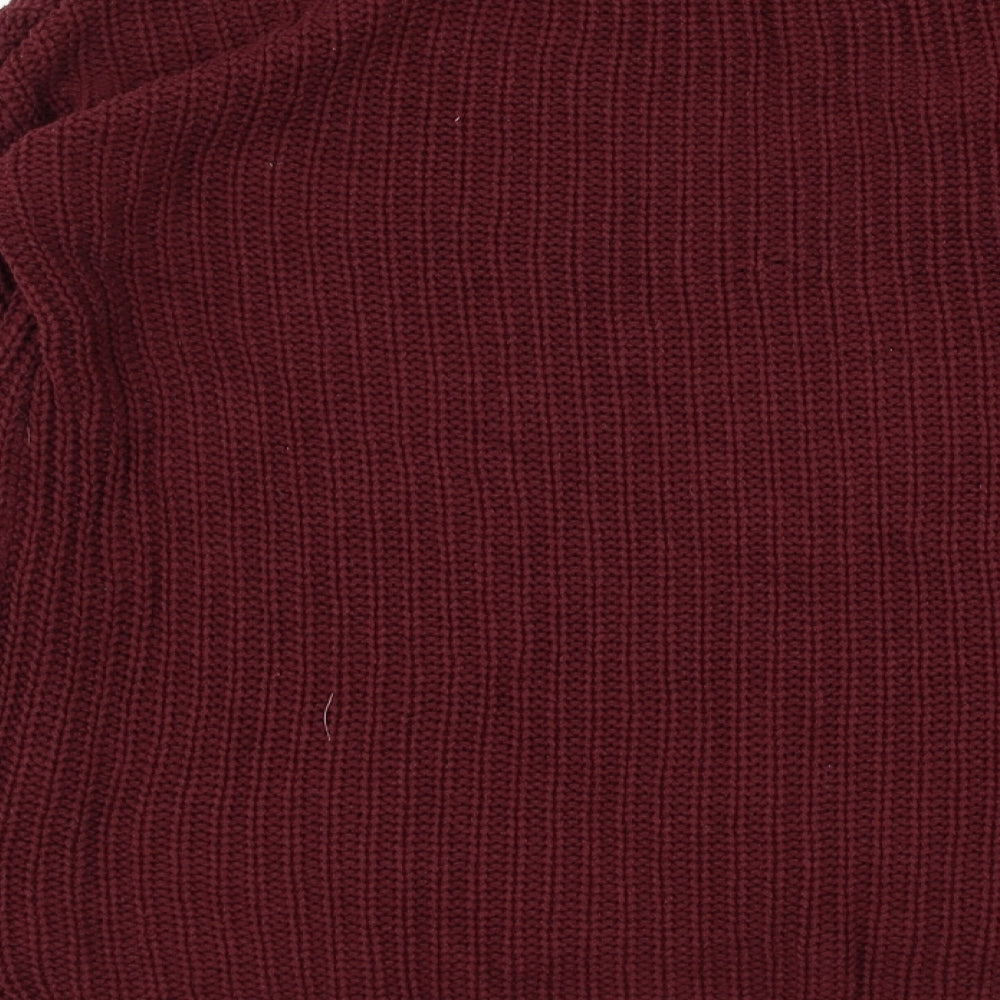 FOREVER 21 Womens Purple Round Neck Polyester Pullover Jumper Size L