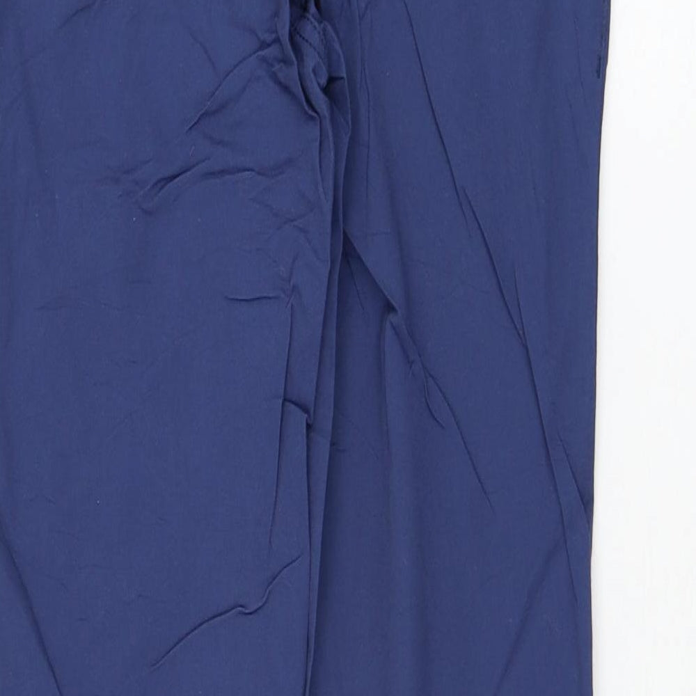 House Womens Blue Cotton Chino Trousers Size S L30 in Regular Zip