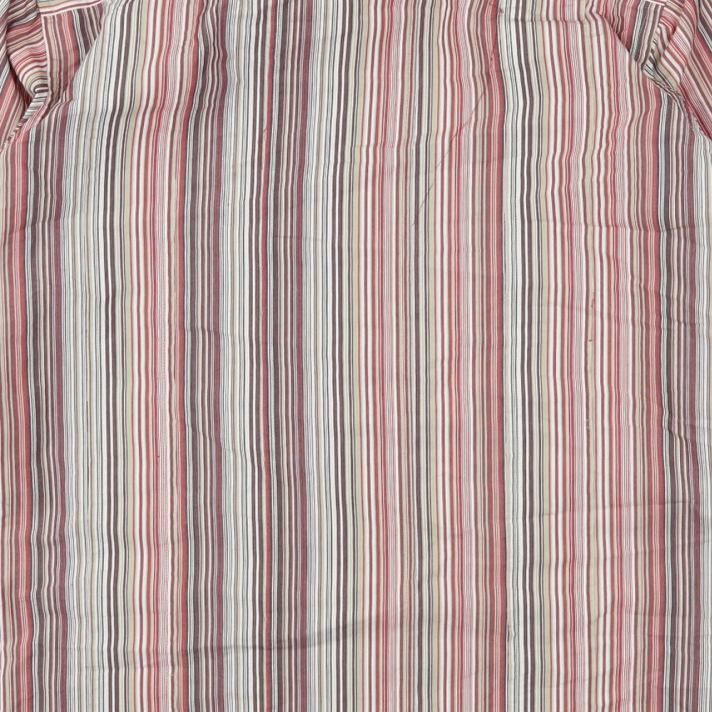 Topman Mens Multicoloured Striped Cotton Button-Up Size XL Collared