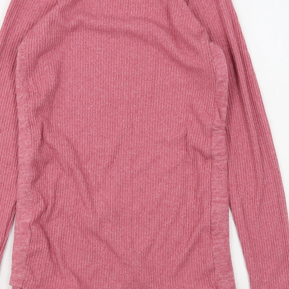 George Womens Pink Round Neck Viscose Pullover Jumper Size S
