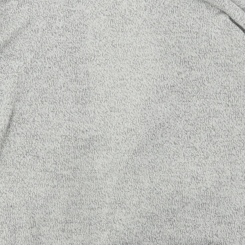H&M Womens Grey V-Neck Acrylic Cardigan Jumper Size M