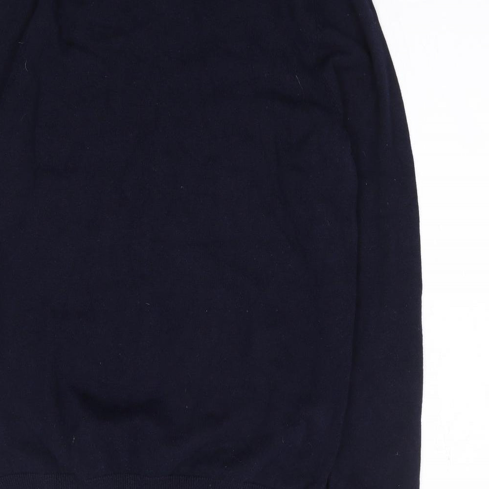 Topman Mens Blue V-Neck Cotton Pullover Jumper Size S
