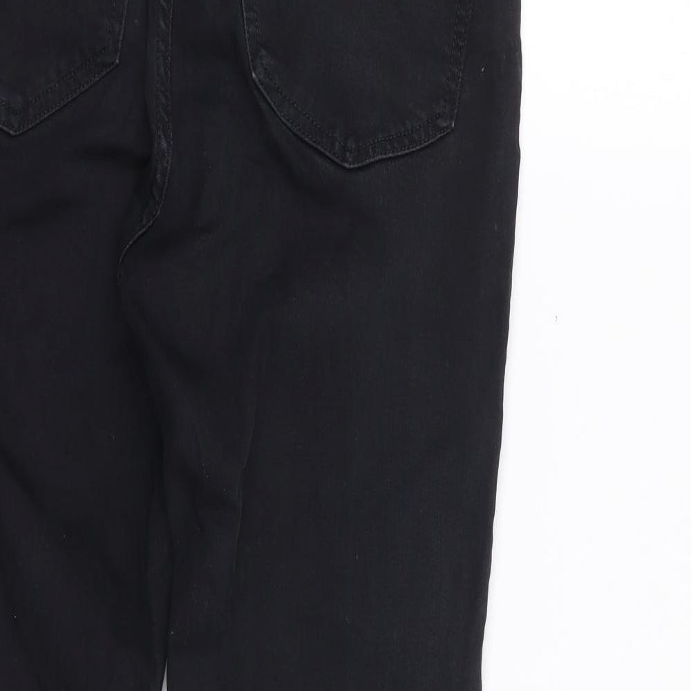 Topshop Womens Black Cotton Skinny Jeans Size 28 in L26 in Regular Zip