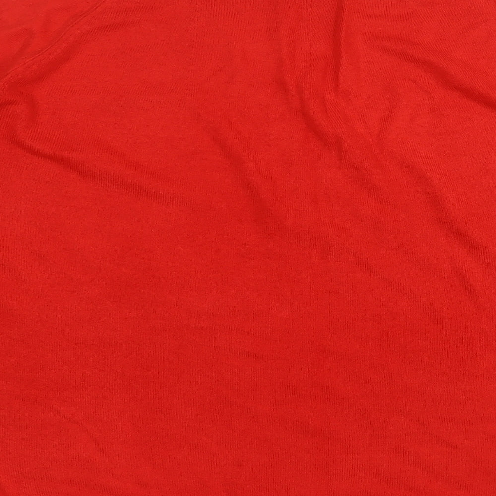 Marks & Spencer Womens Red Round Neck Acrylic Pullover Jumper Size L