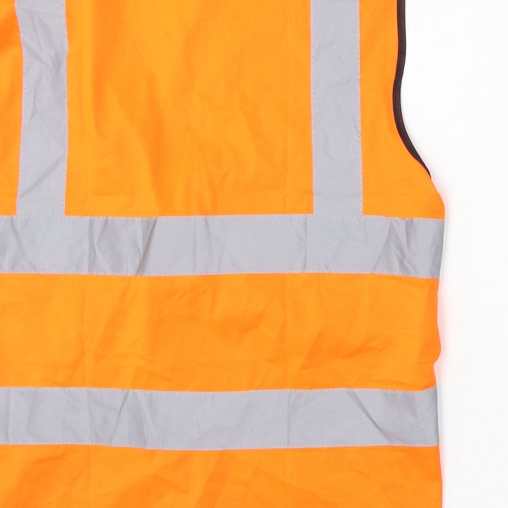 Fastenal Mens Orange Gilet Jacket Size M Hook & Eye