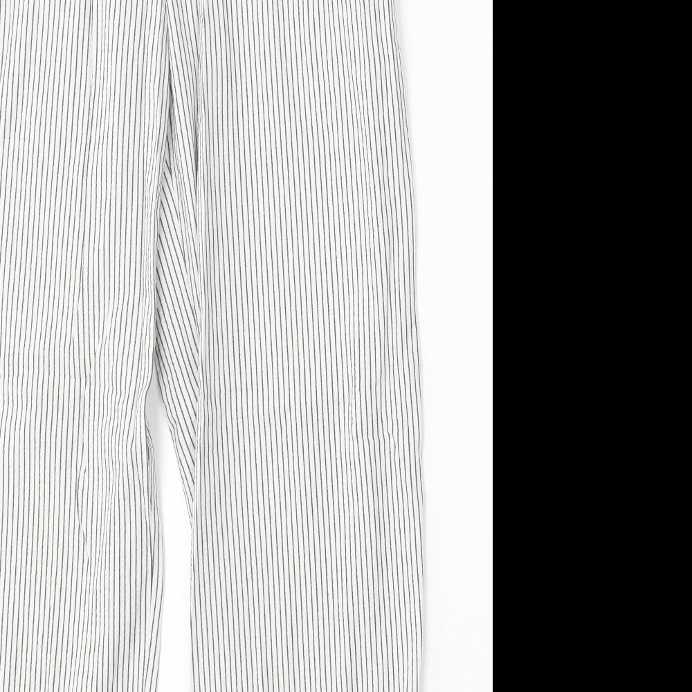 Topshop Womens Multicoloured Striped Viscose Trousers Size 6 L25 in Regular
