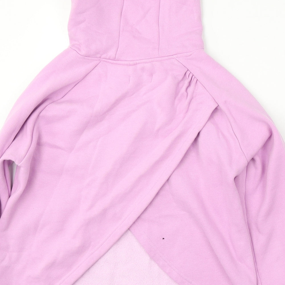 Leigh Tucker Womens Pink Cotton Pullover Hoodie Size S