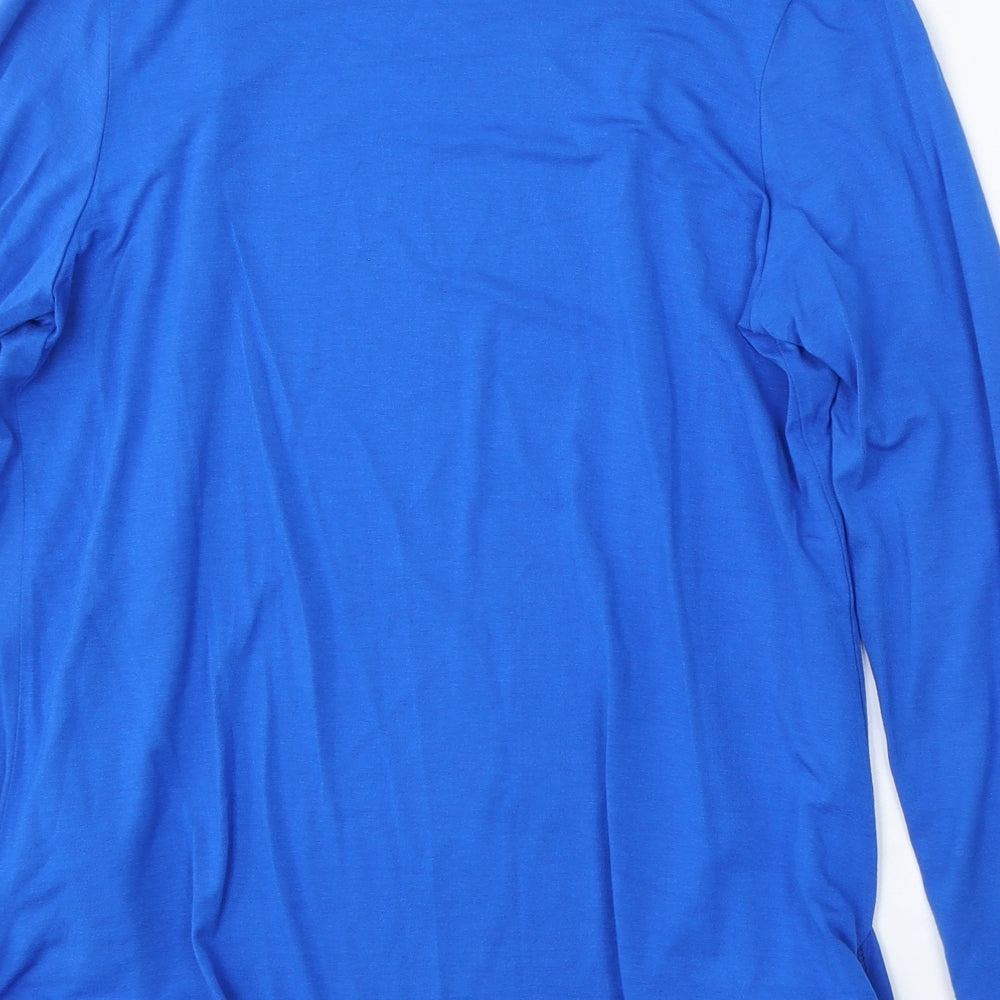 CHE Paris Womens Blue V-Neck Viscose Cardigan Jumper Size M