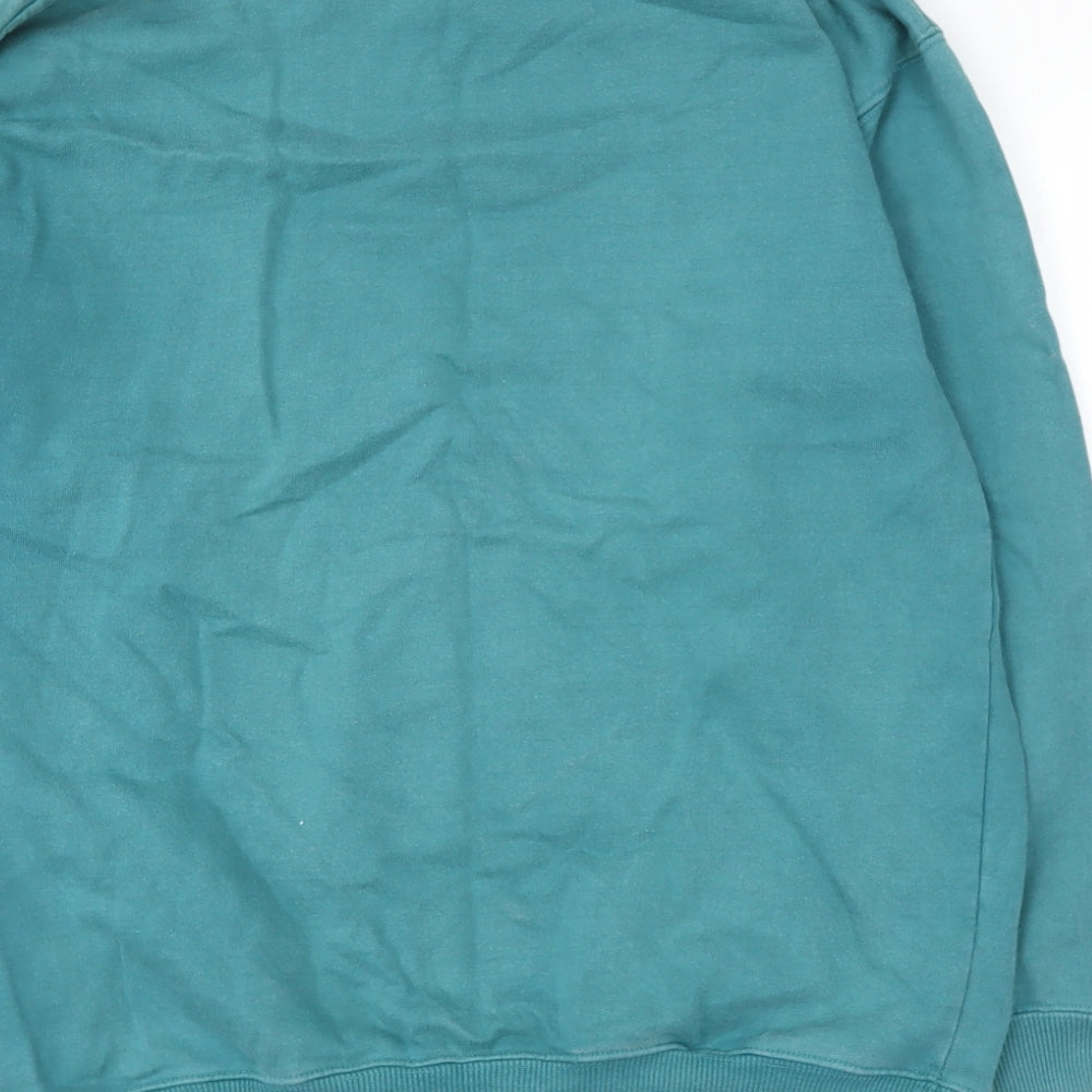 cotton traiders Mens Blue Round Neck Cotton Pullover Jumper Size S