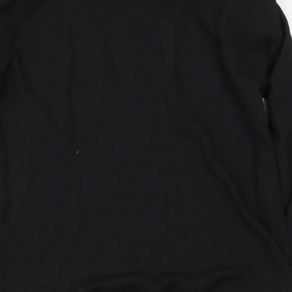 tesco Womens Black Polyester Basic Blouse Size 14 Round Neck