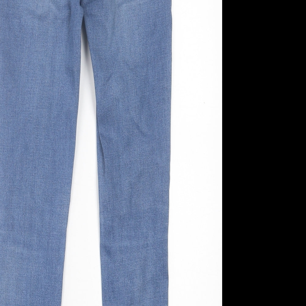 Papaya Womens Black Cotton Skinny Jeans Size 10 L29 in Regular Button