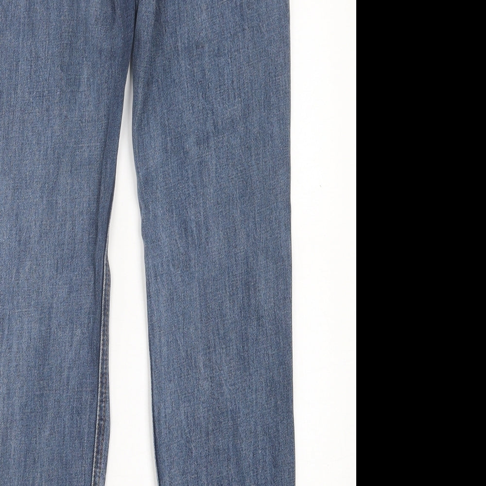 Glamorous Womens Blue Cotton Straight Jeans Size S L28 in Regular Button
