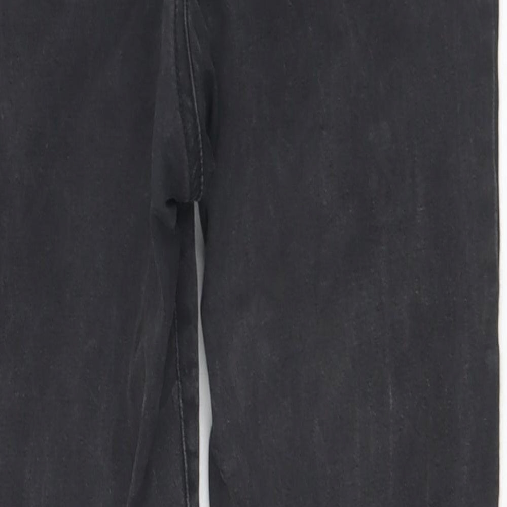 Denim & Co. Womens Black Cotton Skinny Jeans Size 10 L28 in Regular Button